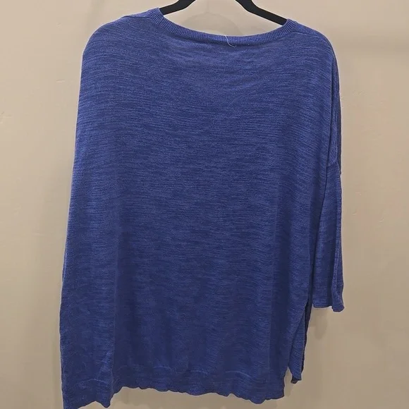Anthropologie Moth Doman Sleeve Tunic Sweater Blue L - Picture 5 of 9